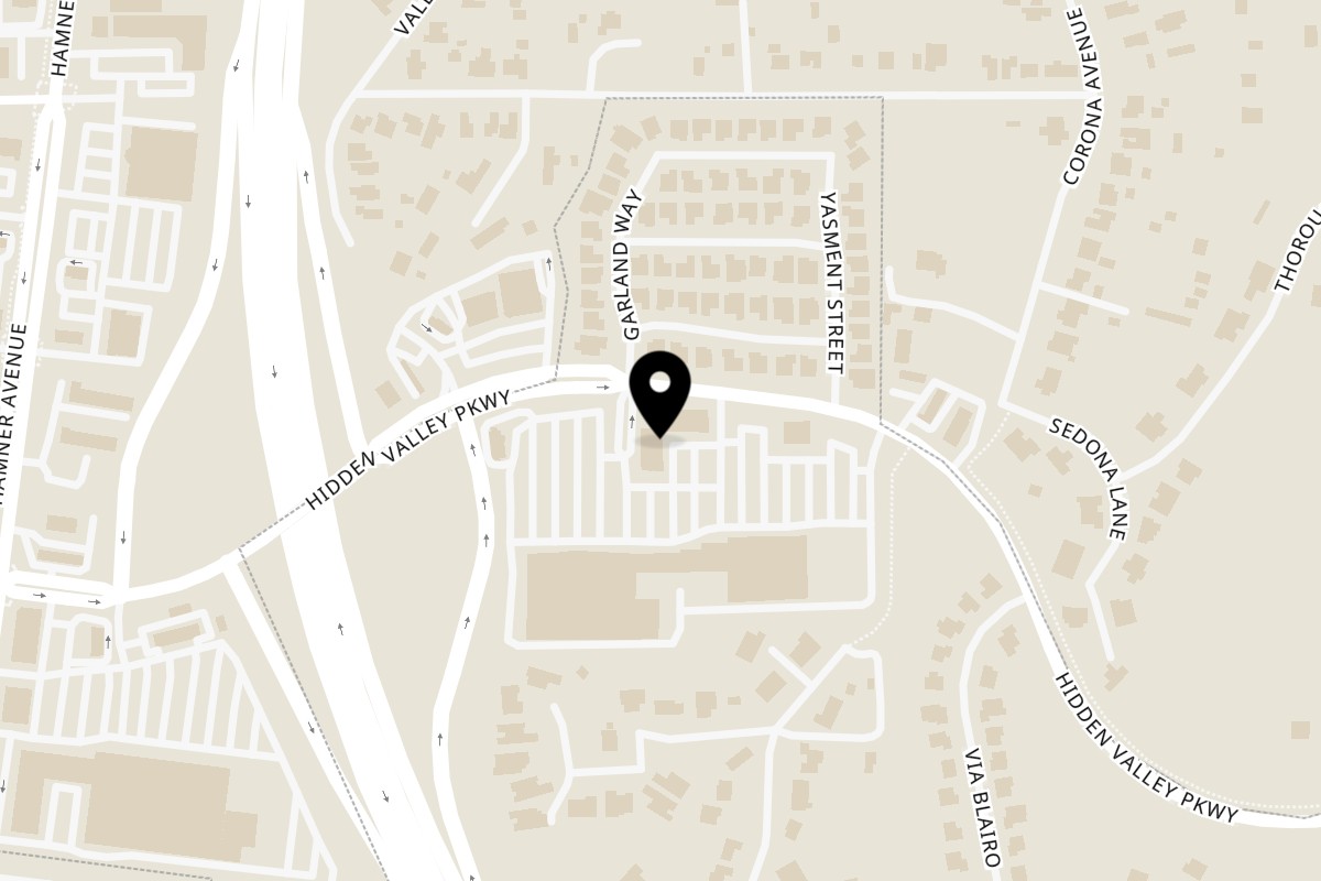 Map showing the location of Boil Daddy - Corona on 490 Hidden Valley Pkwy Ste 102 in Corona
